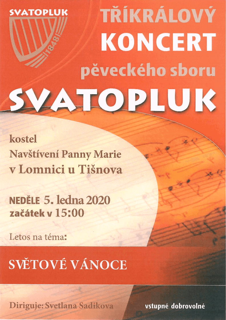 Tříkrálový koncert pěveckého sboru SVATOPLUK 2020