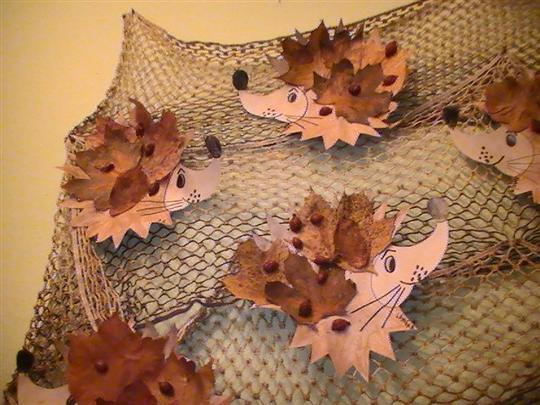 Podzim je tady - ježečci z papíru a listí