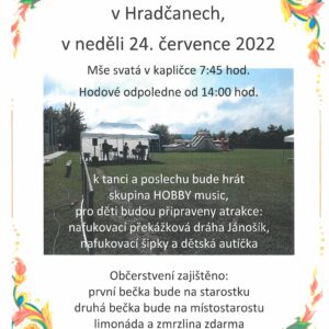 Anenské hody v Hradčanech 24.7.2022