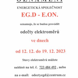 Oznámení EG.D - E.ON