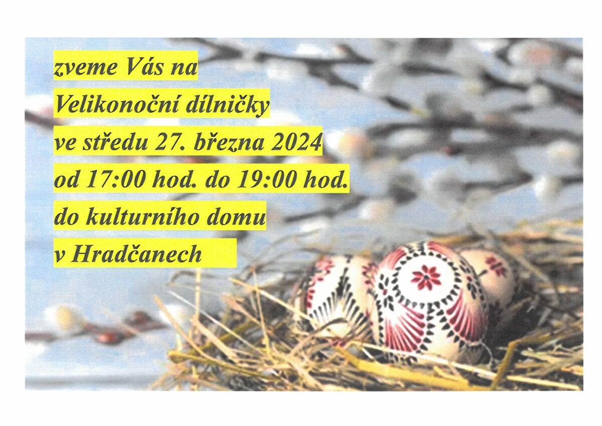 Velikonoční dílničky v Hradčanech