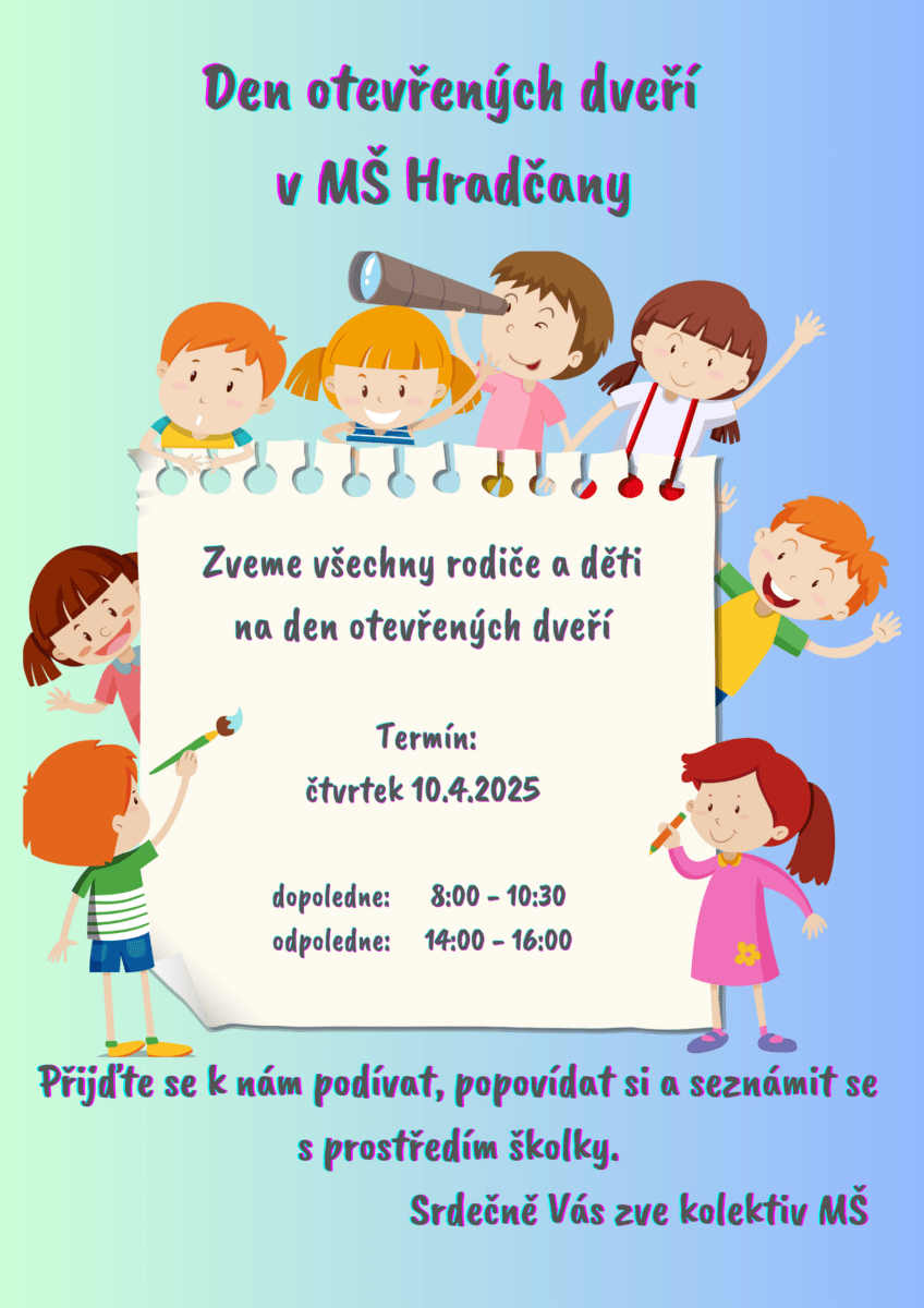 Den otevřených dveří MŠ Hradčany