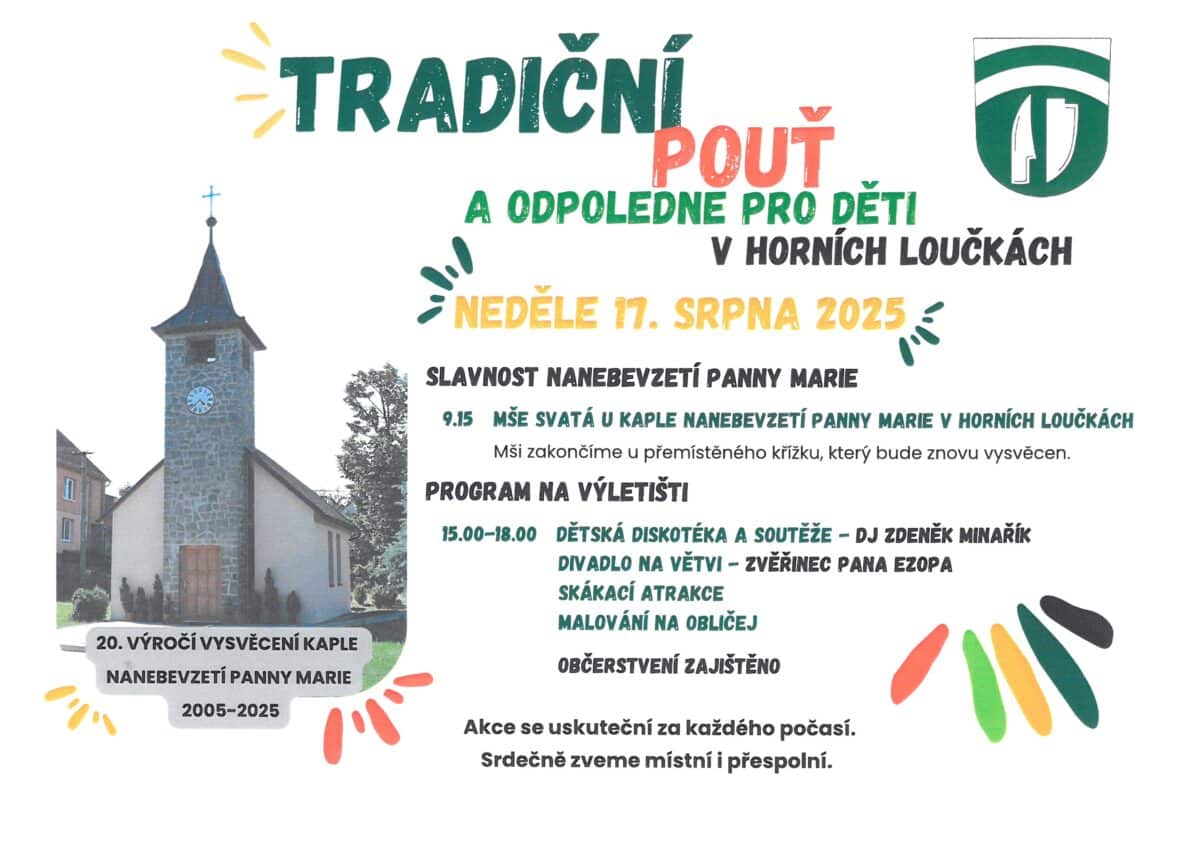 Tradiční pouť a odpoledne pro děti v Horních Loučkách