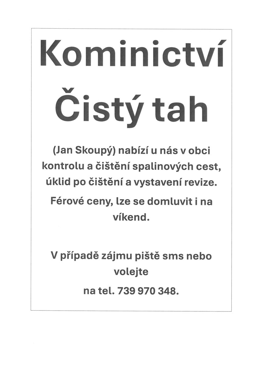 Kominictví Čistý tah